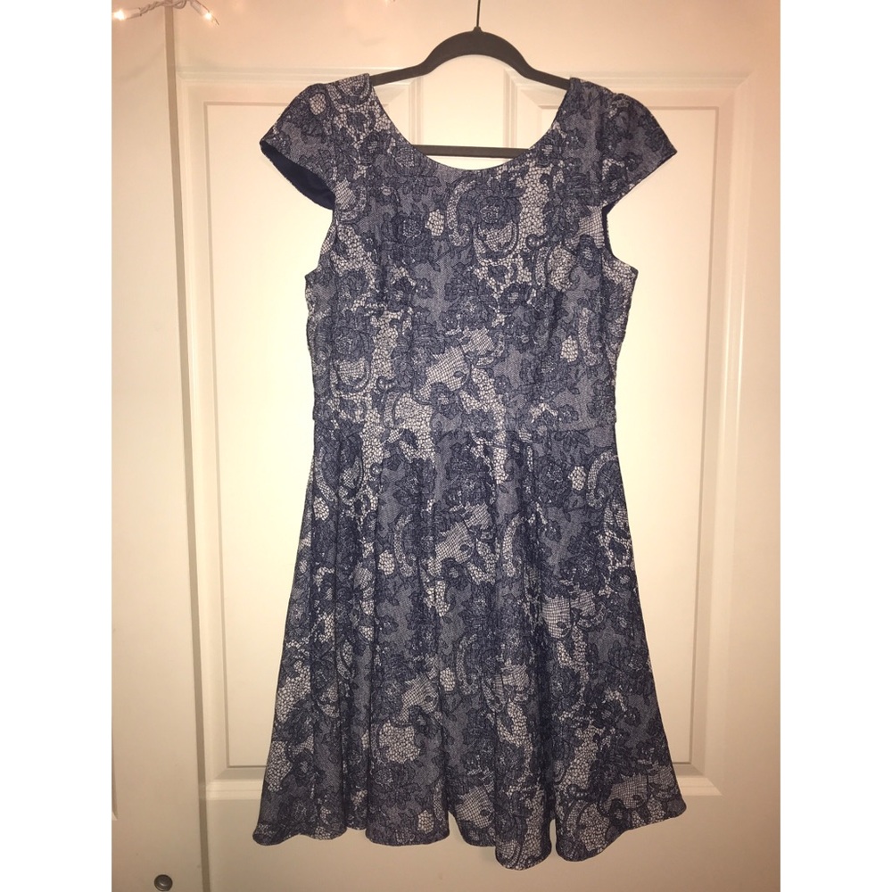 Betsey Johnson Multicolor Blue Lace Dress